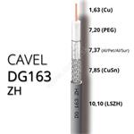 Coaxial cable CAVEL DG163ZH LSZH 10.1mm ClassA+(Dca,s2,d2,a1)