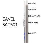 Coaxial cable CAVEL SAT501, PVC, 5mm, white, 150m