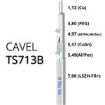 Coaxial cable CAVEL TS713B LSZH 7,0mm Class A++(B2ca,s1a,d1,a1) 500m