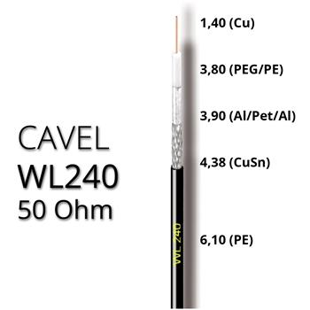 Coaxial cable CAVEL WL240 PE 50 Ohm 6,10mm