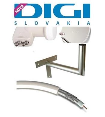 DIGI Satellite set 5ks TWIN (PARABOLA,LNB TWIN,KONZOLA,KÁBEL 100M)