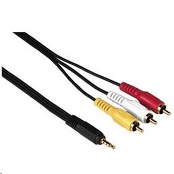 Jack 3,5mm (M) - 3xRCA Cinch (M) cable 1,2m