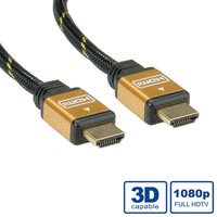 Kábel HDMI 15m High Speed Roline (M/M) gold