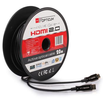 Kábel HDMI - HDMI 2.0b, Active optical cable - AOC, Max, 4k/UHD, 20m