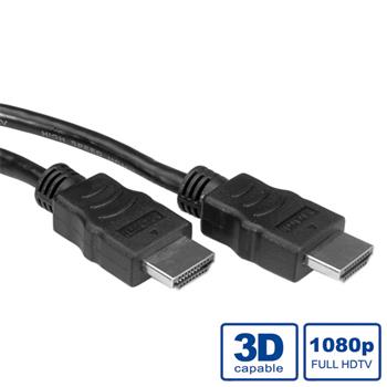 Kábel HDMI M/M 5m, High Speed+Eth, 4K@30Hz, black