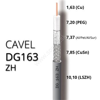 Koaxiálny kábel CAVEL DG163ZH, LSZH, 10.1mm