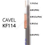 Koaxiálny kábel CAVEL KF114, PVC, 6,6mm