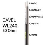 Koaxiálny kábel CAVEL WL240, PE, 50 Ohm 6,10mm