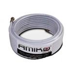 Koaxiálny kábel PVC vnútorný Amiko RG6W20DS 20m + 2x F-kon.