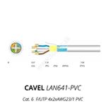 LAN kábel CAVEL 641, Cat6, PVC, F/UTP (FTP), predaj na metre