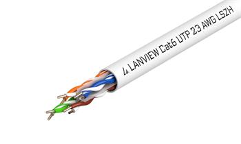 LAN kábel Lanview Cat6 U/UTP, LSZH, predaj na metre