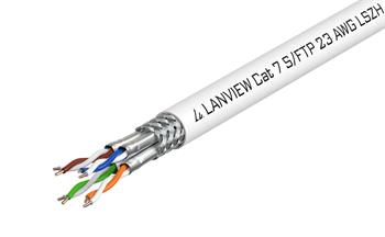 LAN kábel Lanview Cat7, S/FTP, LSZH, 1000 MHz, cievka 500m