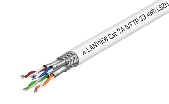 LAN kábel Lanview Cat7A, S/FTP, LSZH, 1200 MHz, cievka 500m