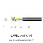 LAN kábel vonkajší CAVEL 541, Cat5e, PE, F/UTP (FTP), čierny, 300m balenie