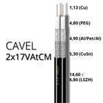 Multi Coaxial cable CAVEL 2x17VAtCM LSZH black Class A