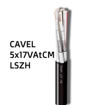 Multi Coaxial cable CAVEL 5x17VAtCM LSZH black Class A