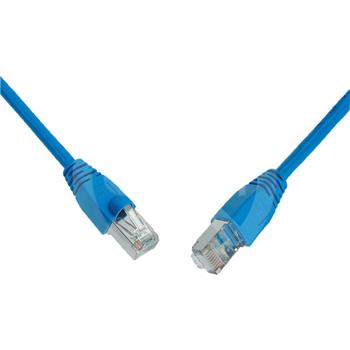 Patch kábel SOLARIX Cat6 S/FTP 0,5m, modrý, snag-proof ochrana