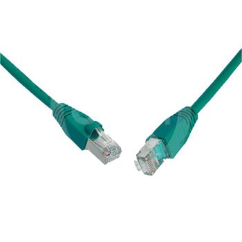 Patch kábel SOLARIX Cat6 S/FTP 0,5m, zelený, snag-proof ochrana
