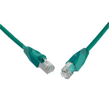 Patch kábel SOLARIX Cat6 S/FTP 1m, zelený, snag-proof ochrana