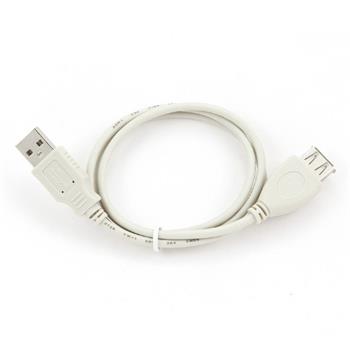 Predlžovací kábel USB-A / USB-A, 2.0, 0,75m, šedý