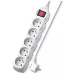 Prodlužovací kabel 5 zásuvek 3m Geti GEC53S s vypínačem