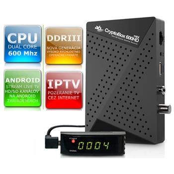 Satelitný prijímač DVB-S/S2 AB Cryptobox 600HD Mini