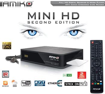 Satelitný prijímač DVB-S/S2 Amiko Mini HD SE